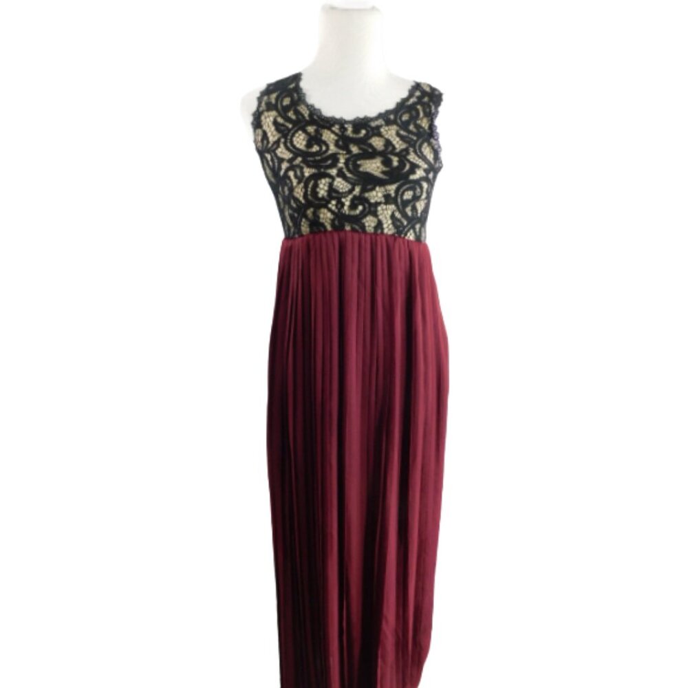 Pink Blush Size S Small Lace top Maxi Dress Formal Elegant NWT